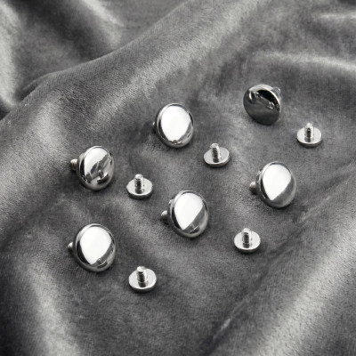 Top Disco Piatto in Titanio Grado Implantare con Filettatura Interna