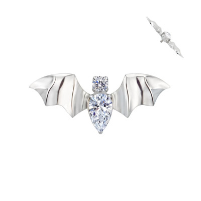 Implant Grade Titanium Internally Threaded Top With 2 CZ Bat