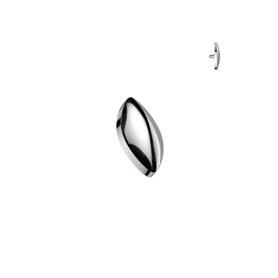 Implant Grade Titanium Internally Threaded Rounded Marquise Top