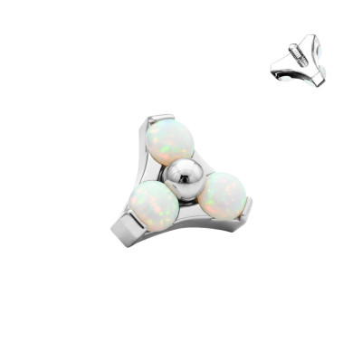 Implant Grade Titanium Internally Threaded Opal Trinity Triangle Top