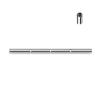 Implant Grade Titanium Internally Threaded Barbell Pins With 3 Threaded Holes on Bar