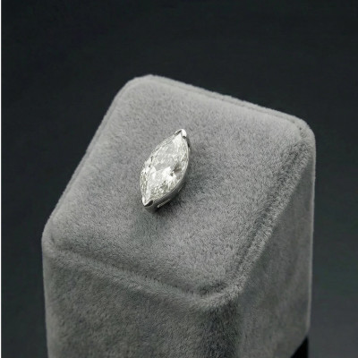 Bijou Supérieur Zirconia Marquise en Titane Qualité Implant avec Filetage Interne