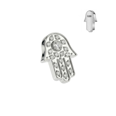 Top Hamsa en titane de qualité implant avec pavé de zirconias et filetage interne