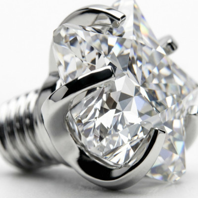 Top Étoile de Zirconia Sertie de Griffes en Titane de Qualité Implant avec Filetage Interne