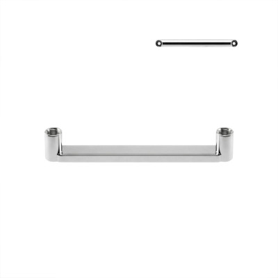 Implant Grade Titanium Internally Threaded Flat Surface Barbell