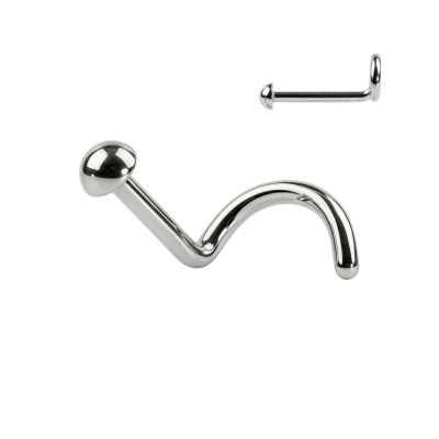 Bijou Nostril avec Dôme en Titane de Qualité Implant